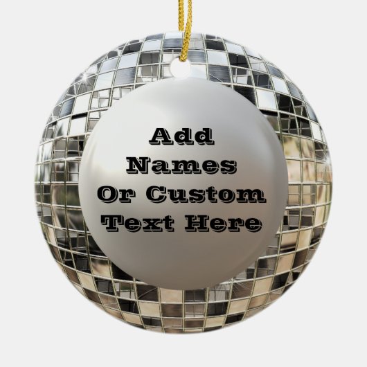 Fun Custom Disco Mirrorball Ornament (Voorkant)