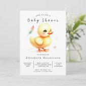 Fun Custom Duck Baby shower Kaart (Staand voorkant)