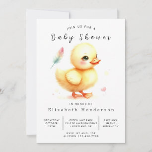 Fun Custom Duck Baby shower Kaart