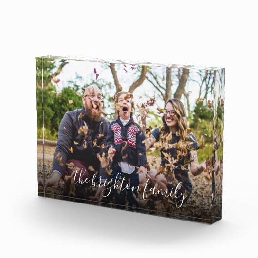 Fun Custom Familienaam Fotoblokken (Rechts)