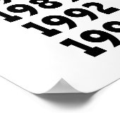 Fun Custom Family 5 Geboortejaar Sign Poster Gift (Hoek)