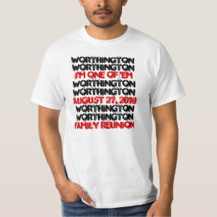 Fun Custom Family Reunion Black Red B001 T-shirt