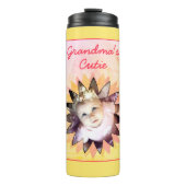 Fun Custom Flower Shape Photo Colorful Sjabloon Thermosbeker (Voorkant)