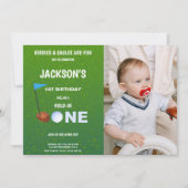 Fun Custom Golf Party Uitnodigen Kaart (Voorkant)