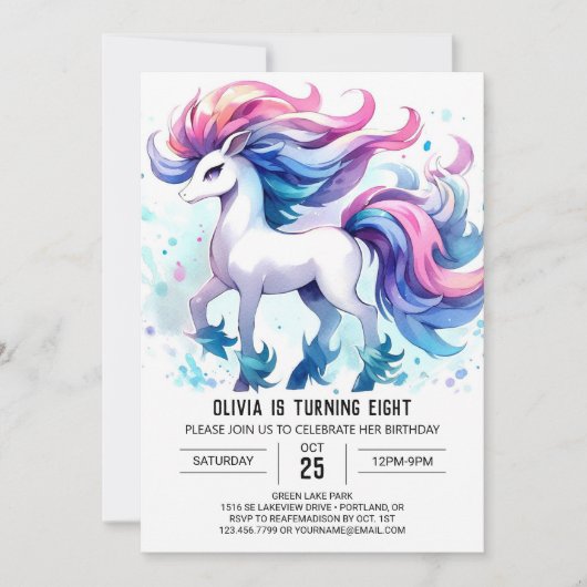 Fun Custom Horse Verjaardag Kaart (Voorkant)