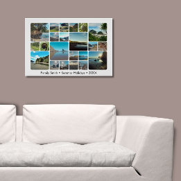 Fun Custom Instagram Family Travel Photos Acryl Muurkunst