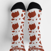 Fun Custom Name Ayrshire Koe Animal Print Patroon Sokken (Top)