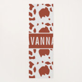 Fun Custom Name Ayrshire Koe Animal Print Patroon Yogamat (Achterkant)