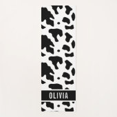 Fun Custom Name Holstein Koe Animal Print Patroon Yogamat (Voorkant)