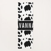 Fun Custom Name Holstein Koe Animal Print Patroon Yogamat (Achterkant)