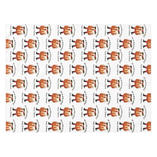 Fun Custom Pudding Merry Kerstmis Tafelkleed (Voorkant (Horizontaal))