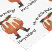 Fun Custom Pudding Merry Kerstmis Tafelkleed (Gekanteld)