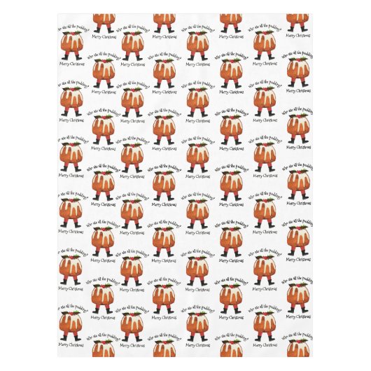 Fun Custom Pudding Merry Kerstmis Tafelkleed (Voorkant)