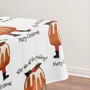 Fun Custom Pudding Merry Kerstmis Tafelkleed