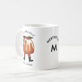 Fun Custom Pudding Merry-kerstmonogram Koffiemok (Voorkant links)