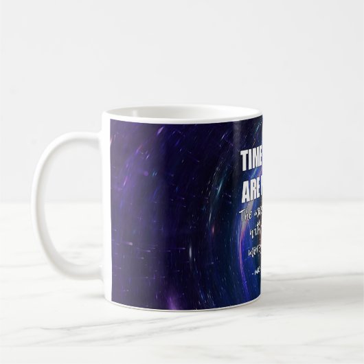 Fun Custom TIME AND SPACE family science quote Koffiemok (Links)