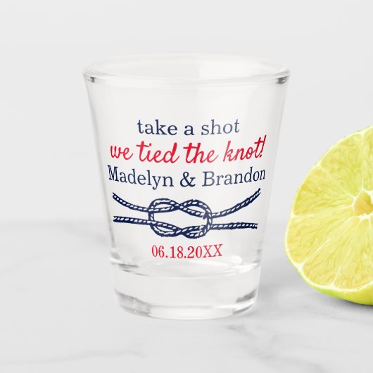 Fun Custom We hebben het huwelijk gesloten. Shot Glas (Voorkant)