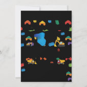 Fun Customizable Construction Birthday Invitation Kaart (Achterkant)