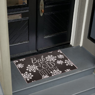 Fun Cute Baby its koude buitenste alkboard Deurmat