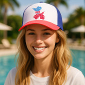 Fun Cute Balloon Dog 4th of July Trucker Pet