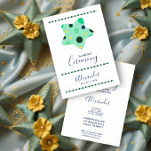 Fun Cute Blue & Green Shades Star Naming Ceremony Kaart