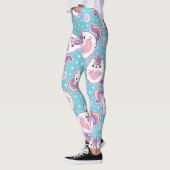 Fun Cute Chubby Kitschy Unicorn Kat Leggings (Links)