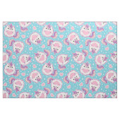 Fun Cute Chubby Kitschy Unicorn Kat Stof (Fat Quarter)