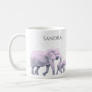 Fun Cute d Pink Elephants Modern Koffiemok