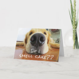 Fun Cute Dog Big Nose Happy Birthday Kaart