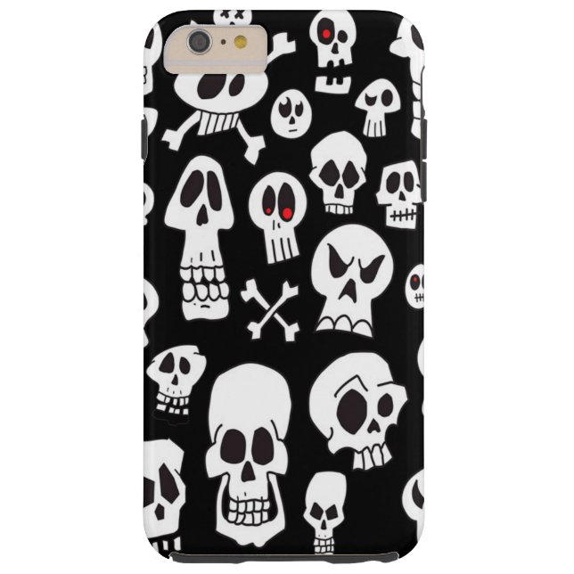Fun Cute Hand Drawn Skulls Case-Mate iPhone Case (Achterkant)