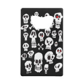Fun Cute Hand Drawn Skulls Creditkaart Flessenopener (Achterkant)
