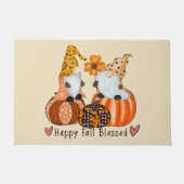 Fun Cute Happy Herfst Blessed Gnomes Doormat Deurmat (Voorkant)