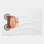 Fun Cute Happy Herfst Wagon Pumpkin Kitchen Towel Theedoek (Horizontaal)