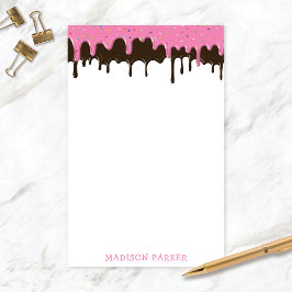 Fun Cute Ice Cream Drift Personal Stationery Paper Briefpapier