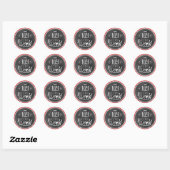 Fun Cute Joy aan de Wereld Blackboard Ronde Sticker (Vel)