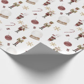 Fun Cute Kerstmis Waterverf Accu 3 Cft Cadeaupapier (Hoek)