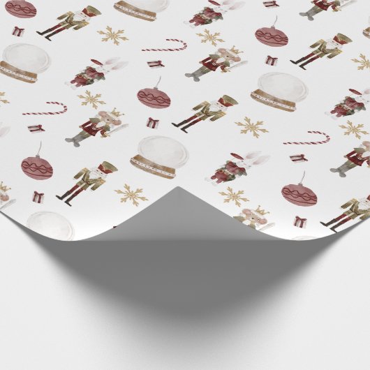 Fun Cute Kerstmis Waterverf Accu 3 Cft Cadeaupapier (Hoek)