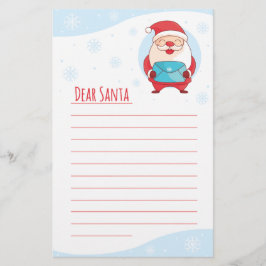 Fun Cute Letter to Beste Santa Claus-sjabloon Briefpapier