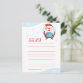 Fun Cute Letter to Beste Santa Claus-sjabloon Feestdagenkaart (Staand voorkant)