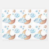 Fun Cute Lullaby Moon Sheep Clouds Baby Inpakpapier Vel (Voorkant 2)