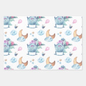 Fun Cute Lullaby Moon Sheep Clouds Baby Inpakpapier Vel (Voorkant 3)