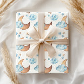 Fun Cute Lullaby Moon Sheep Clouds Baby Inpakpapier Vel