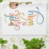 Fun Cute Mice Sleigh Jingle helemaal Glitter Theedoek (Gevouwen)