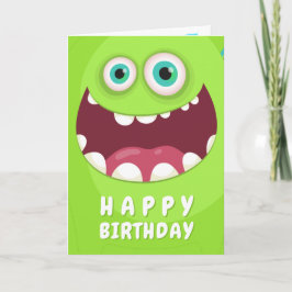 Fun Cute Monster Feestdagen Kaart