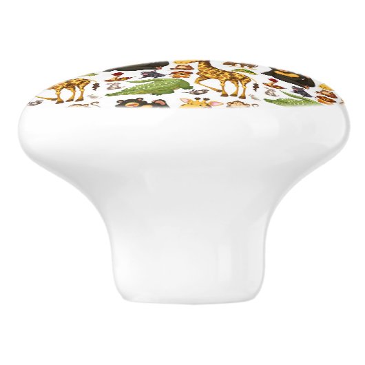 Fun Cute Oerwoud Animals Keramische Knop (Zijkant)