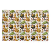 Fun Cute Oerwoud Animals Kussensloop (Achterkant)