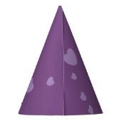 Fun & Cute Pug Paars Heart Design Feesthoedjes (Achterkant)