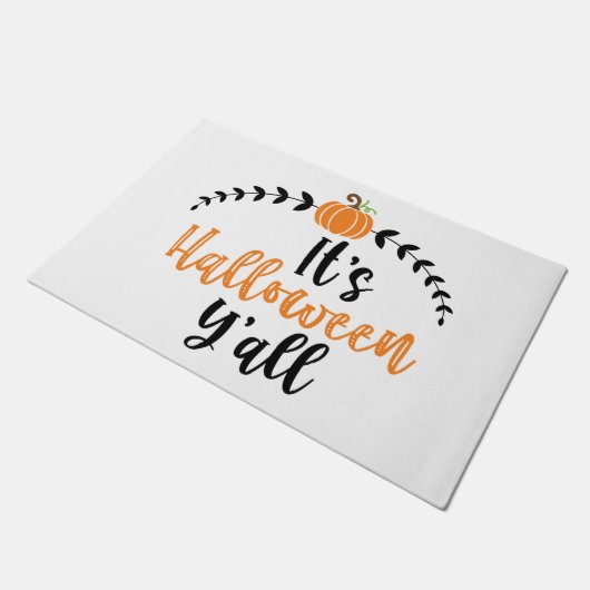 Fun Cute Pumpkin's Halloween Yall Deurmat (Schuin)