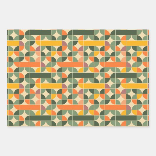 Fun Cute Retro Design Flower Mushroom Inpakpapier Vel (Voorkant 2)