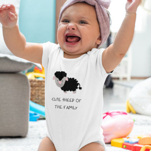 Fun Cute Sheep of the Family Baby Romper
